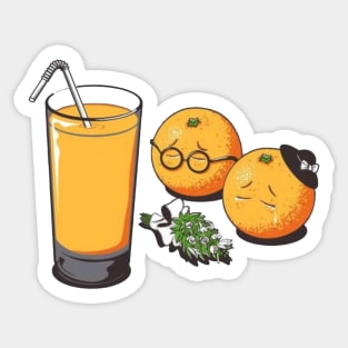 dead orange funny Sticker